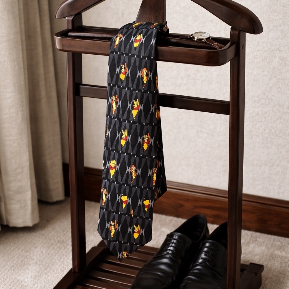 Disney Store Winnie The Pooh & Tigger Novelty Collectible Tie Y2K Disneyana